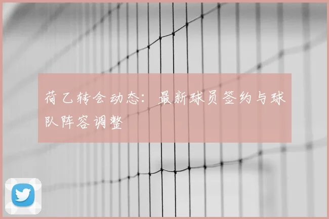 荷乙转会动态：最新球员签约与球队阵容调整